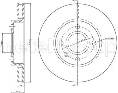 Cifam 800-443 - Disc frana aaoparts.ro