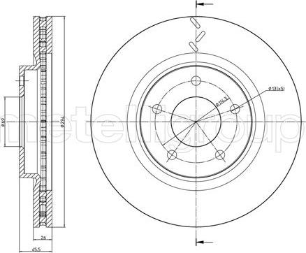 Cifam 800-1345C - Disc frana aaoparts.ro