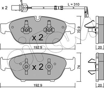 Cifam 822-953-0K - Set placute frana,frana disc aaoparts.ro