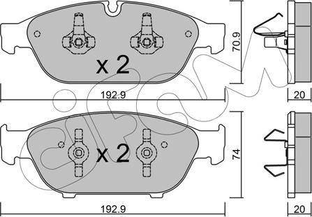 Cifam 822-953-0 - Set placute frana,frana disc aaoparts.ro