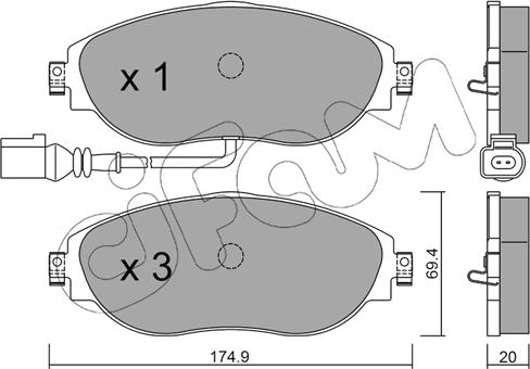 Cifam 822-952-0 - Set placute frana,frana disc aaoparts.ro