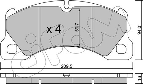 Cifam 822-957-0 - Set placute frana,frana disc aaoparts.ro