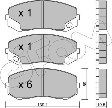 Cifam 822-910-0 - Set placute frana,frana disc aaoparts.ro