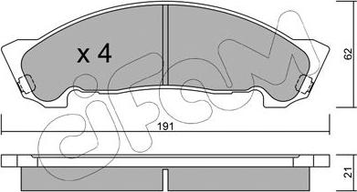 Cifam 822-972-0 - Set placute frana,frana disc aaoparts.ro