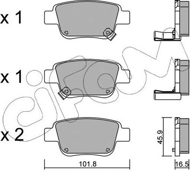 Cifam 822-451-0 - Set placute frana,frana disc aaoparts.ro