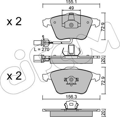 Cifam 822-549-1 - Set placute frana,frana disc aaoparts.ro