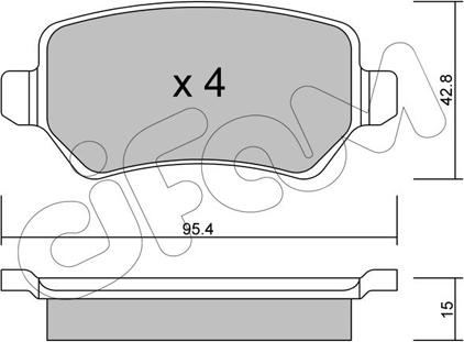 Cifam 822-542-1 - Set placute frana,frana disc aaoparts.ro