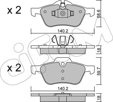Cifam 822-555-0 - Set placute frana,frana disc aaoparts.ro