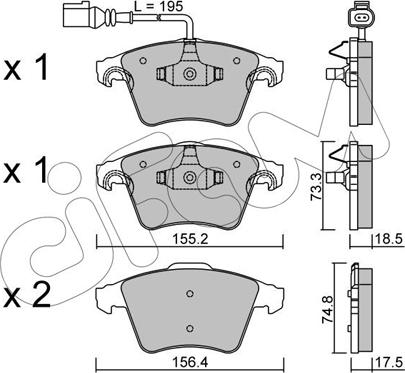 Cifam 822-552-1 - Set placute frana,frana disc aaoparts.ro