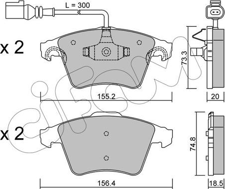 Cifam 822-552-2 - Set placute frana,frana disc aaoparts.ro