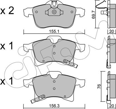 Cifam 822-539-0 - Set placute frana,frana disc aaoparts.ro