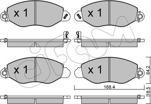 Cifam 822-536-0 - Set placute frana,frana disc aaoparts.ro