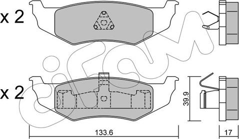 Cifam 822-522-0 - Set placute frana,frana disc aaoparts.ro