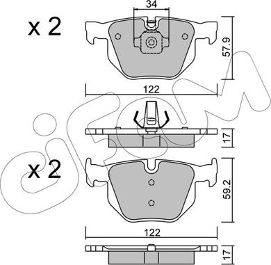 Cifam 822-644-4 - Set placute frana,frana disc aaoparts.ro