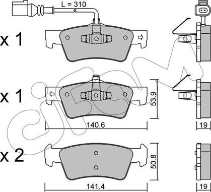 Cifam 822-661-1 - Set placute frana,frana disc aaoparts.ro