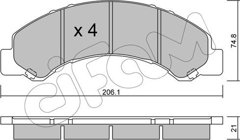Cifam 822-620-0 - Set placute frana,frana disc aaoparts.ro