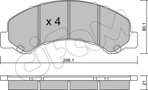 Cifam 822-621-0 - Set placute frana,frana disc aaoparts.ro