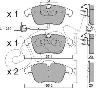 Cifam 822-675-2 - Set placute frana,frana disc aaoparts.ro