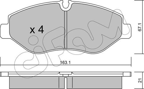 Cifam 822-671-0 - Set placute frana,frana disc aaoparts.ro