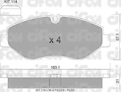 Trusting 687.1-115 - Set placute frana,frana disc aaoparts.ro