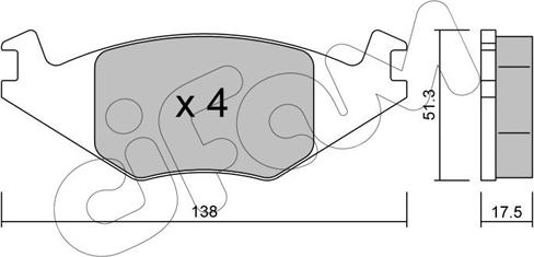 Cifam 822-047-0 - Set placute frana,frana disc aaoparts.ro