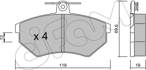 Cifam 822-050-2 - Set placute frana,frana disc aaoparts.ro