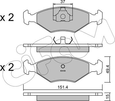 Cifam 822-057-5 - Set placute frana,frana disc aaoparts.ro
