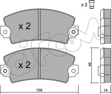 Cifam 822-005-5 - Set placute frana,frana disc aaoparts.ro