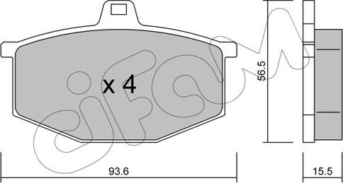 Cifam 822-012-0 - Set placute frana,frana disc aaoparts.ro