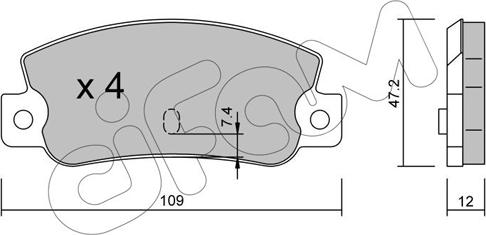 Cifam 822-035-0 - Set placute frana,frana disc aaoparts.ro
