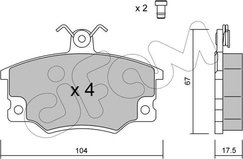 Cifam 822-030-1 - Set placute frana,frana disc aaoparts.ro