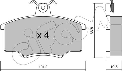 Cifam 822-024-0 - Set placute frana,frana disc aaoparts.ro