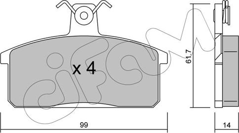 Cifam 822-026-4 - Set placute frana,frana disc aaoparts.ro