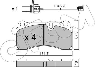 Cifam 822-1044-0 - Set placute frana,frana disc aaoparts.ro