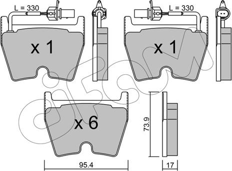 Cifam 822-1043-0 - Set placute frana,frana disc aaoparts.ro