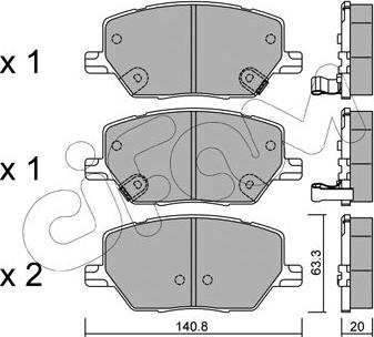 Cifam 822-1001-0 - Set placute frana,frana disc aaoparts.ro