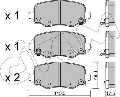 Cifam 822-1002-1 - Set placute frana,frana disc aaoparts.ro