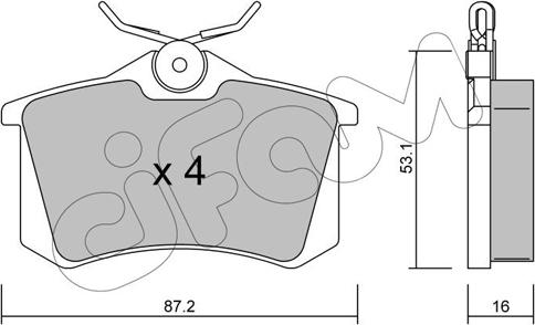 Cifam 822-100-2 - Set placute frana,frana disc aaoparts.ro