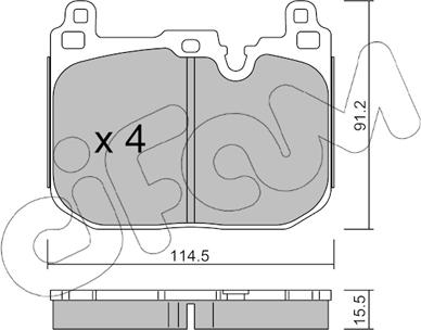 Cifam 822-1015-4 - Set placute frana,frana disc aaoparts.ro