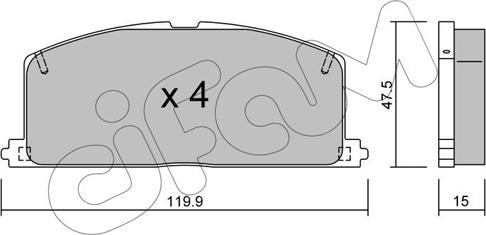 Cifam 822-108-0 - Set placute frana,frana disc aaoparts.ro