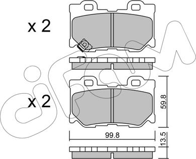 Cifam 822-1030-0 - Set placute frana,frana disc aaoparts.ro