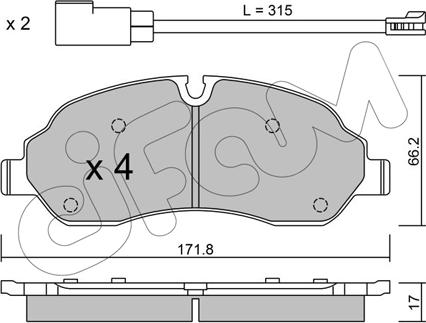 Cifam 822-1032-0 - Set placute frana,frana disc aaoparts.ro