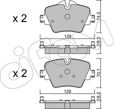 Cifam 822-1037-0 - Set placute frana,frana disc aaoparts.ro