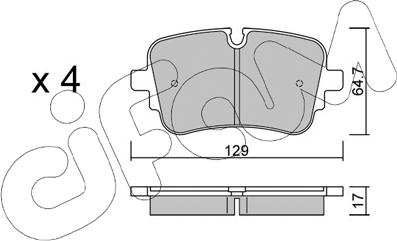 Cifam 822-1130-1 - Set placute frana,frana disc aaoparts.ro