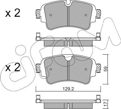 Cifam 822-1129-0 - Set placute frana,frana disc aaoparts.ro