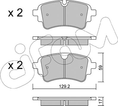 Cifam 822-1129-1 - Set placute frana,frana disc aaoparts.ro