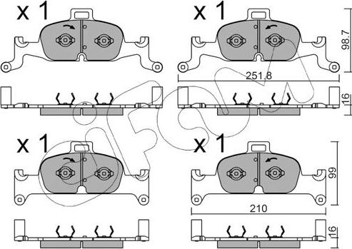 Cifam 822-1126-0 - Set placute frana,frana disc aaoparts.ro