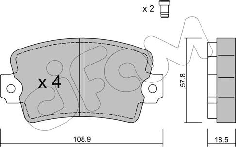 Cifam 822-186-0 - Set placute frana,frana disc aaoparts.ro