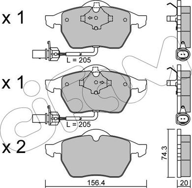 Cifam 822-181-3 - Set placute frana,frana disc aaoparts.ro
