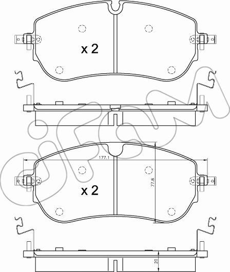Cifam 822-1342-0 - Set placute frana,frana disc aaoparts.ro